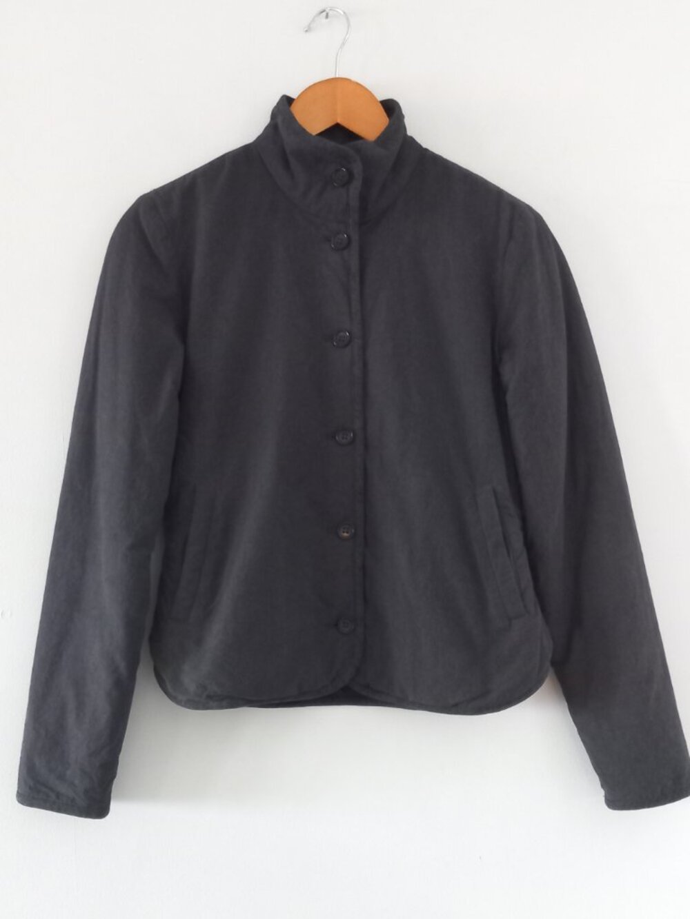 JAMES PERSE light padded soft cotton faded black jacket